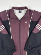 Vintage 90s 1999 Adidas 3 Stripe Embroidered Colour Block Windbreaker Jacket (L)