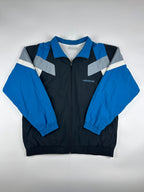 Vintage 90s Adidas Geometric Colour Block Embroidered Trefoil Windbreaker Jacket (L)