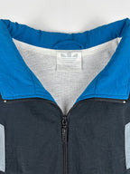 Vintage 90s Adidas Geometric Colour Block Embroidered Trefoil Windbreaker Jacket (L)