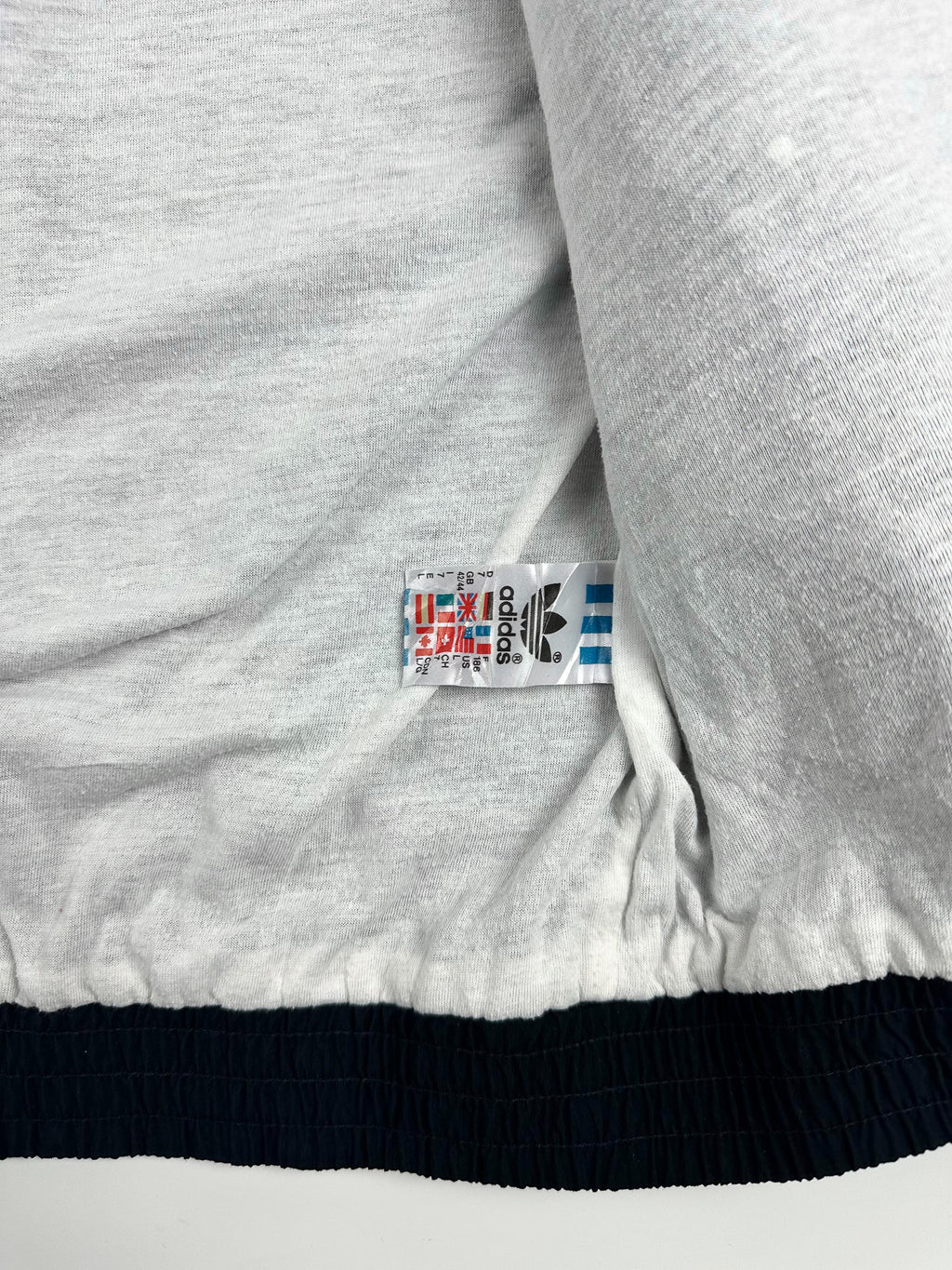 Vintage 90s Adidas Geometric Colour Block Embroidered Trefoil Windbreaker Jacket (L)
