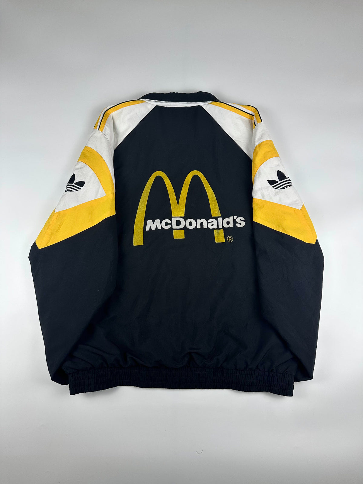 Vintage 90s Adidas FC Rheinfelden McDonald's Switzerland Football Training Windbreaker Jacket (L)