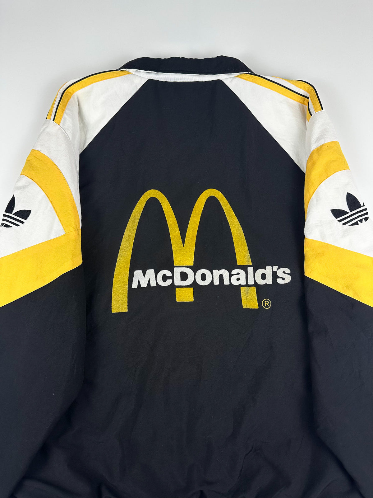 Vintage 90s Adidas FC Rheinfelden McDonald's Switzerland Football Training Windbreaker Jacket (L)