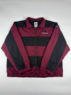 Vintage 90s Adidas Equipment Embroidered Logo Horizontal Stripe Colour Block Windbreaker Jacket (XL)