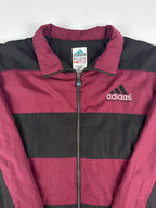 Vintage 90s Adidas Equipment Embroidered Logo Horizontal Stripe Colour Block Windbreaker Jacket (XL)