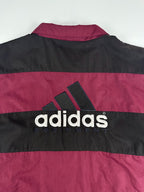 Vintage 90s Adidas Equipment Embroidered Logo Horizontal Stripe Colour Block Windbreaker Jacket (XL)