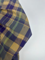 Vintage 90s GAP Plaid Toggle Hooded Half Zip Anorak Pullover Parka Jacket (XL)