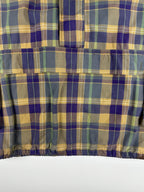 Vintage 90s GAP Plaid Toggle Hooded Half Zip Anorak Pullover Parka Jacket (XL)