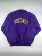 Vintage 90s Logo 7 Minnesota Vikings Team NFL Heavyweight Quilt Lined Jacket (L)
