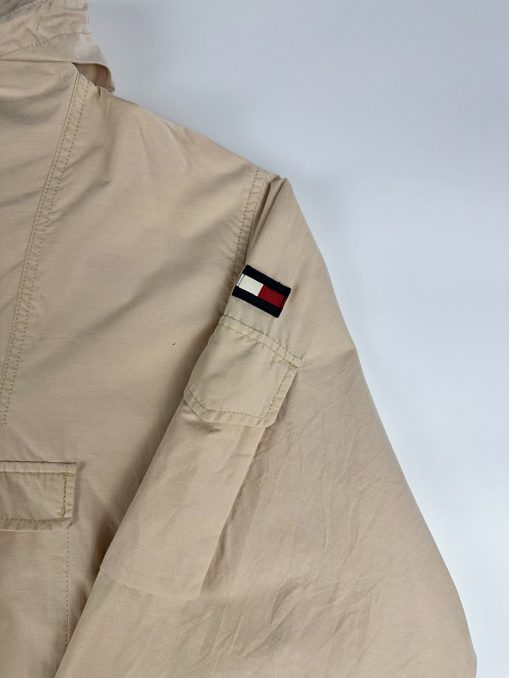 DEADSTOCK BNWT Vintage 90s 1999 Tommy Hilfiger 1/4 Zip Hooded Anorak Pullover Windbreaker Jacket (L)