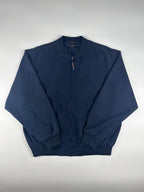 Vintage 00s 2000 Tommy Hilfiger Golf Ribbed Cuff Full Zip Felt Bomber Jacket (L)