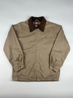 Vintage 00s Tommy Hilfiger Embroidered Logo Utility Workwear Trucker Jacket (L)