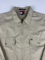 Vintage 00s Tommy Hilfiger Utility Pocket Full Zip Shacket Overshirt Jacket (L)