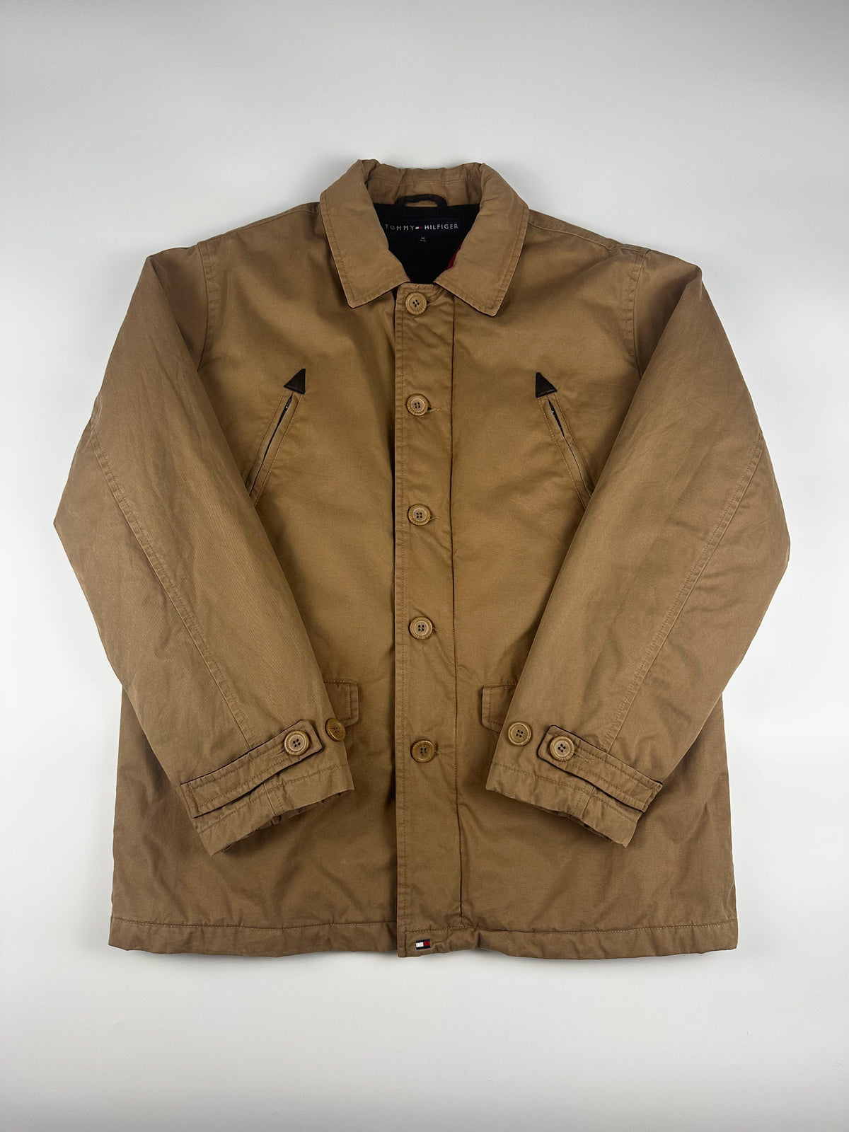 Vintage 00s 2003 Tommy Hilfiger Heavyweight Quilt Lined Western Style Parka Jacket (M)