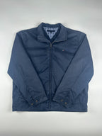 Preloved 2010 Tommy Hilfiger Embroidered Mini Flag Plaid Lined Harrington Jacket (L)